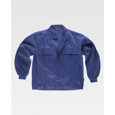 Blusão com gola tipo camiseiro e fecho de botão oculto 200gm Blusão com gola tipo camiseiro e fecho de botão oculto 200gm